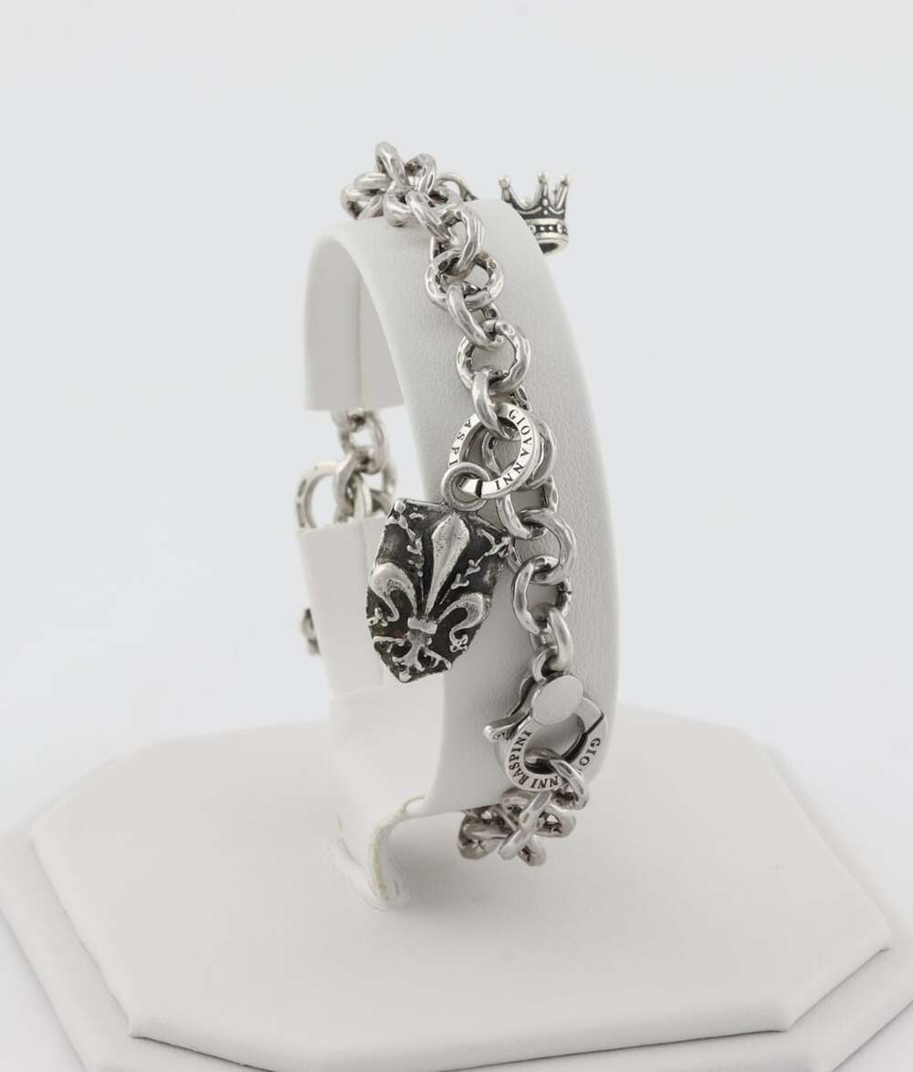 Sterling Silver Giovanni Raspini Rolo Link Bracelet 7 1/4" inch